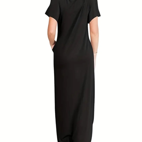 NWT Good Vibes print split hem maxi dress - Picture 2 of 4